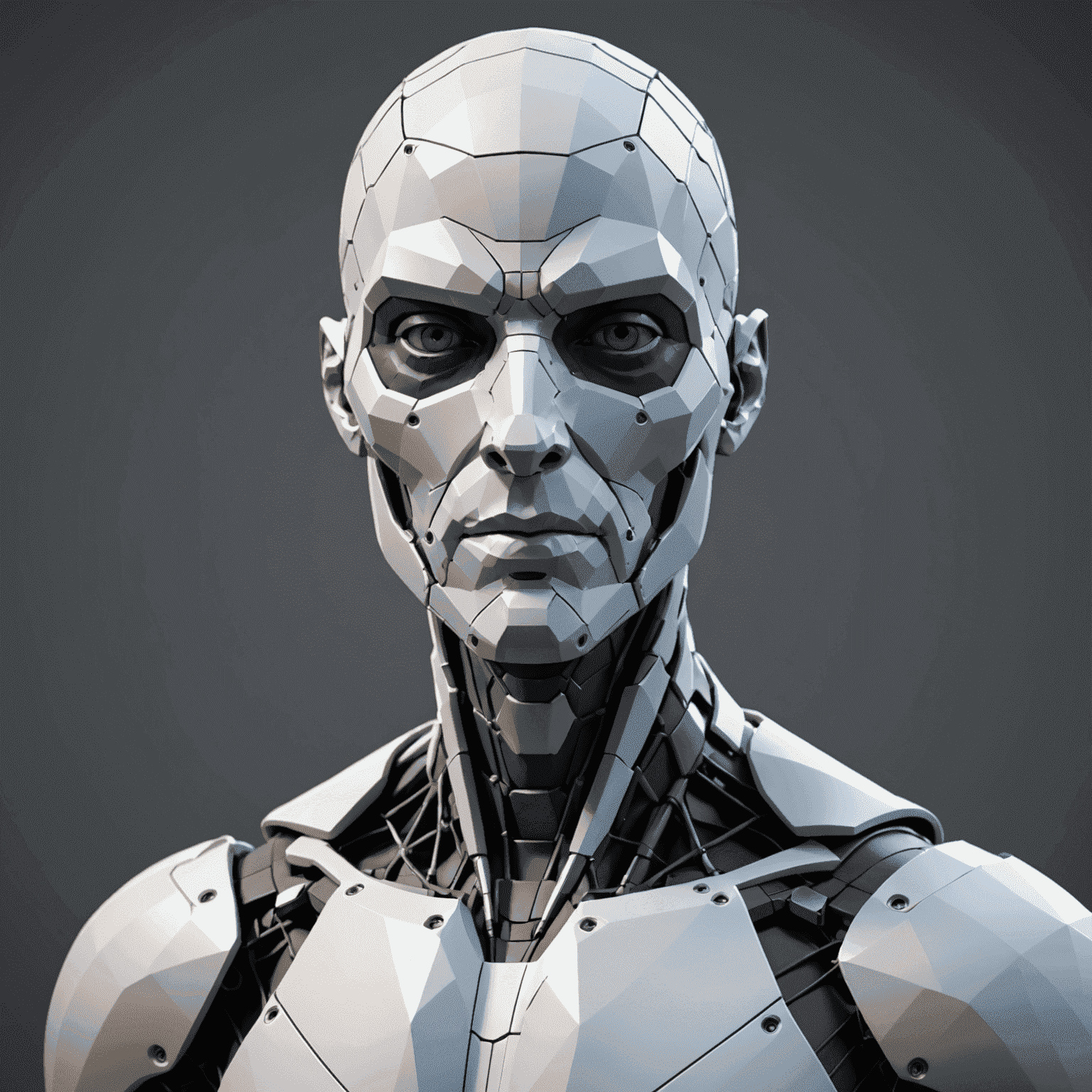 A low-poly base mesh of a humanoid character, showcasing clean topology and proper edge flow